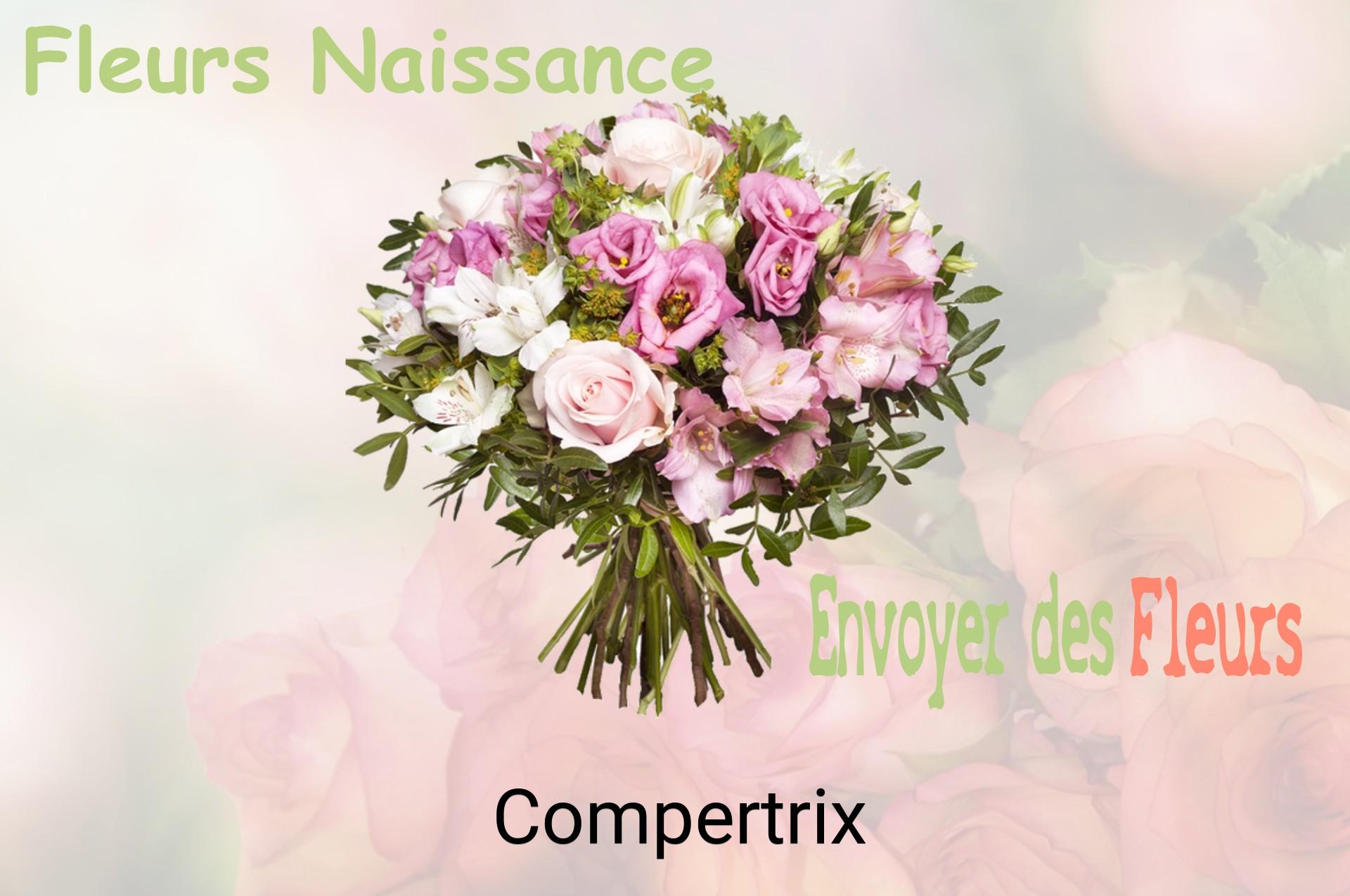 Bouquet de fleurs de naissance livré à Compertrix